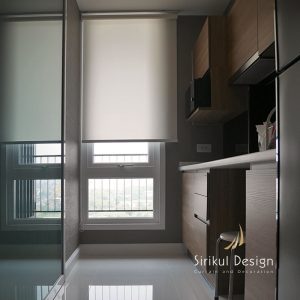 ม่านม้วน Dimout ติดห้องครัว