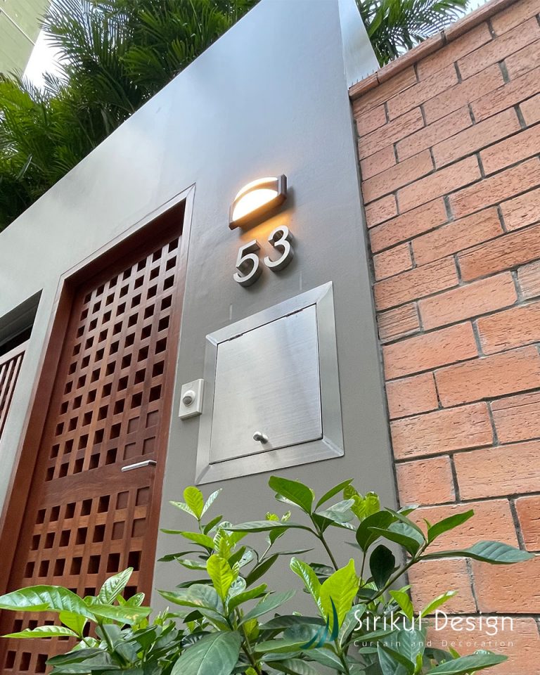 ติดตั้งม่านจีบสีเทา – บ้านสร้างเอง House 53